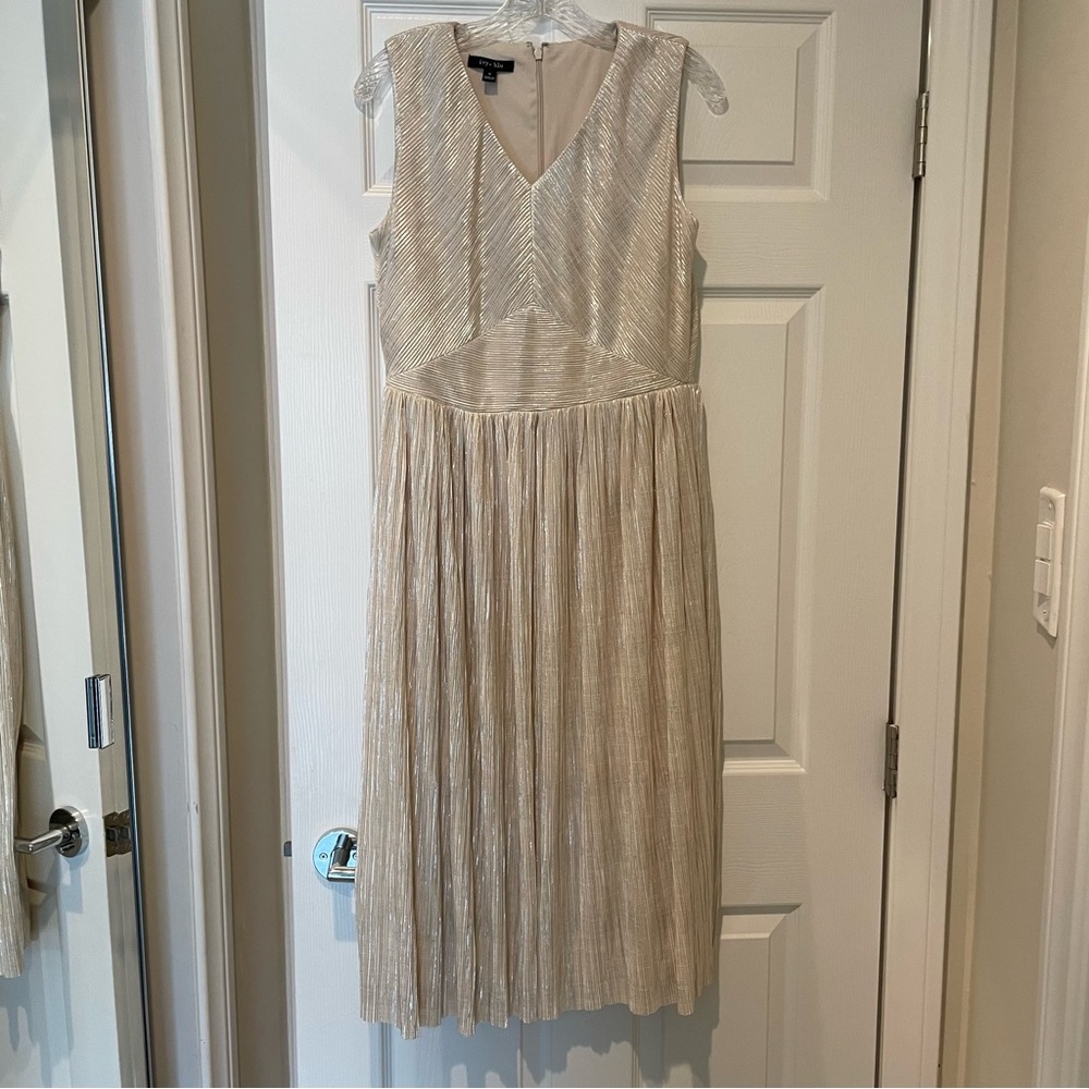 Stunning Anthropologie Ivy + Blue Metallic Shimmer Party Dress